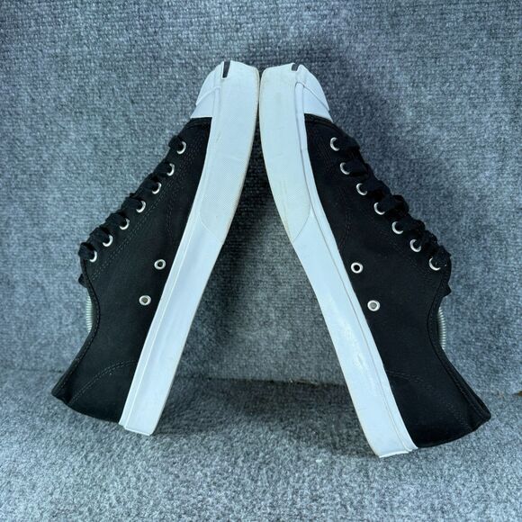 Converse Jack Purcell Mens 13 Shoes Black White Low Top Casual Sneakers - Picture 7 of 12